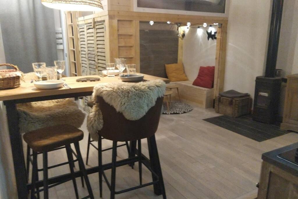 Chaleureux Petit Appartement De 4 Couchages Saint-Étienne-de-Tinée Zewnętrze zdjęcie